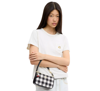Bolsa Coach Nolita 19 With Gingham Print And Charm Black Multi