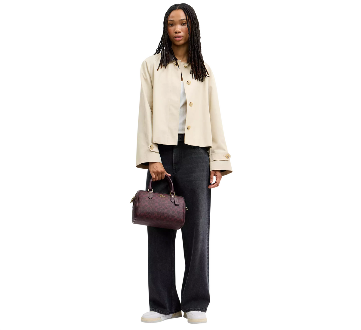 Bolsa Coach Rowan Satchel Bag In Signature Canvas