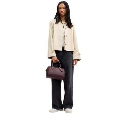 Bolsa Coach Rowan Satchel Bag In Signature Canvas