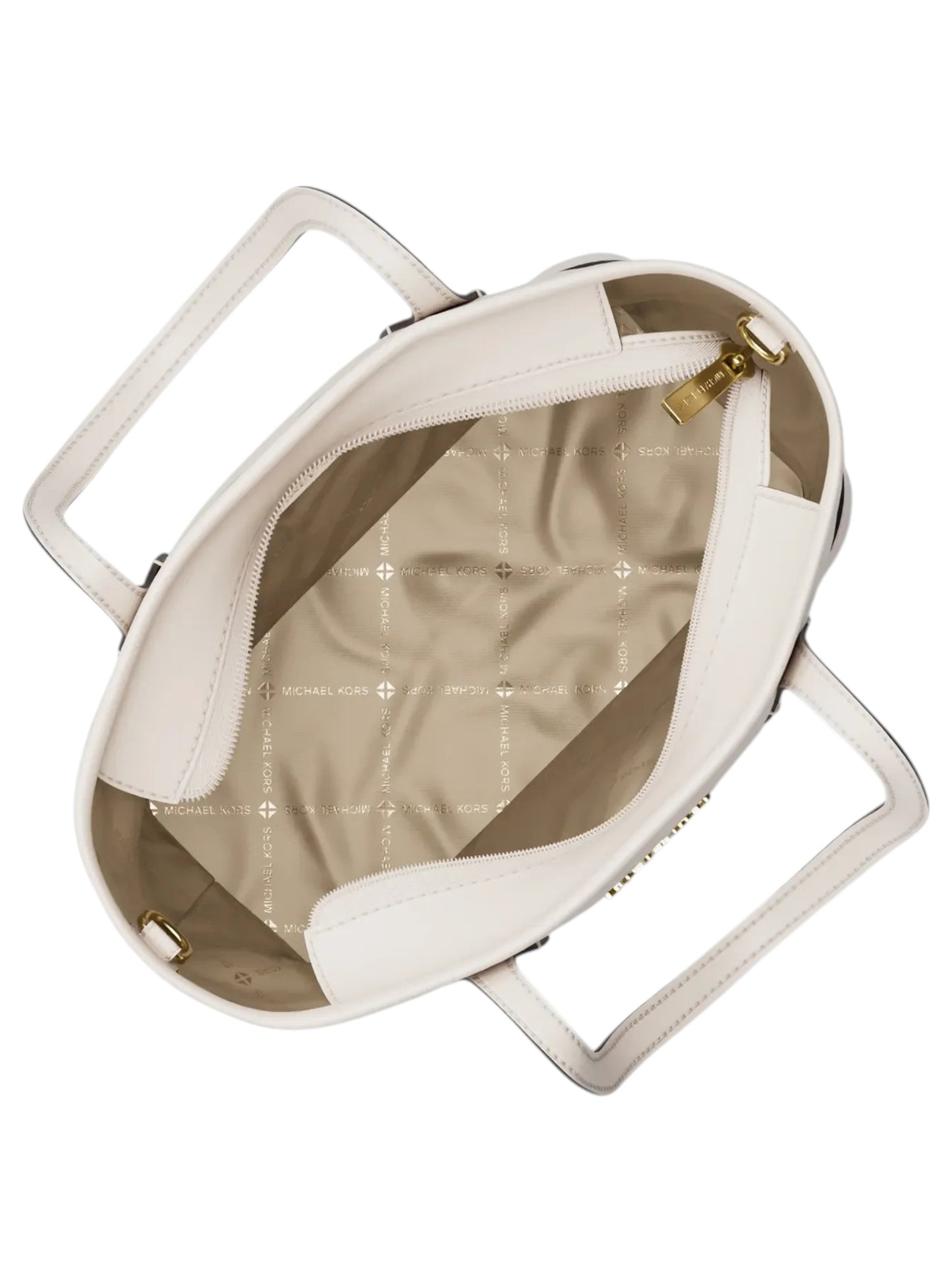 Bolsa Michael Kors Eva Extra-Small Leather Convertible Tote Bag Light Cream