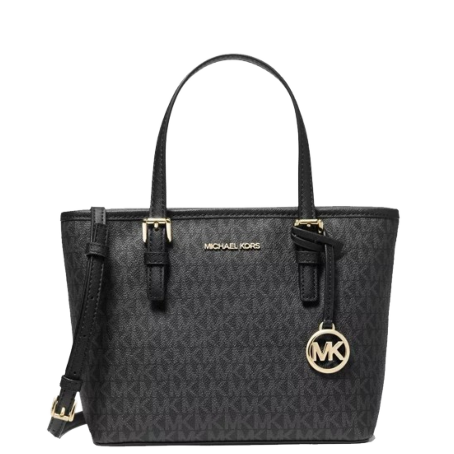 Bolsa Micheal Kors Jet Set Travel Extra-Small Logo Top-Zip Black