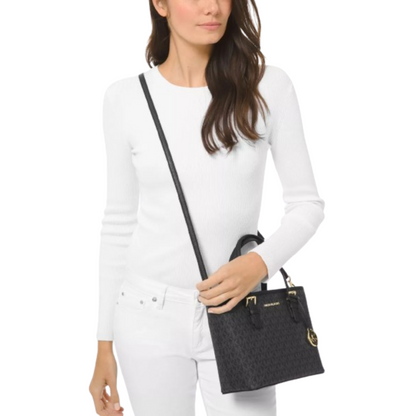 Bolsa Micheal Kors Jet Set Travel Extra-Small Logo Top-Zip Black