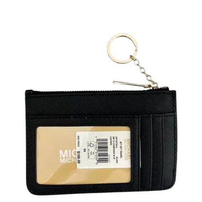 Monedero Jet Set Travel Small Saffiano Leather Coin Pouch Black