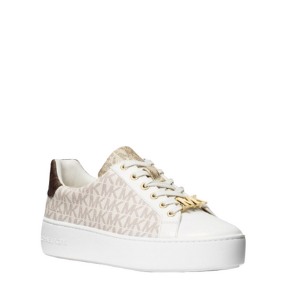 Tenis Michael Kors Poppy Color-Block Logo Sneaker Vanilla