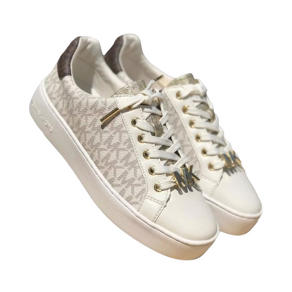 Tenis Michael Kors Poppy Color-Block Logo Sneaker Vanilla