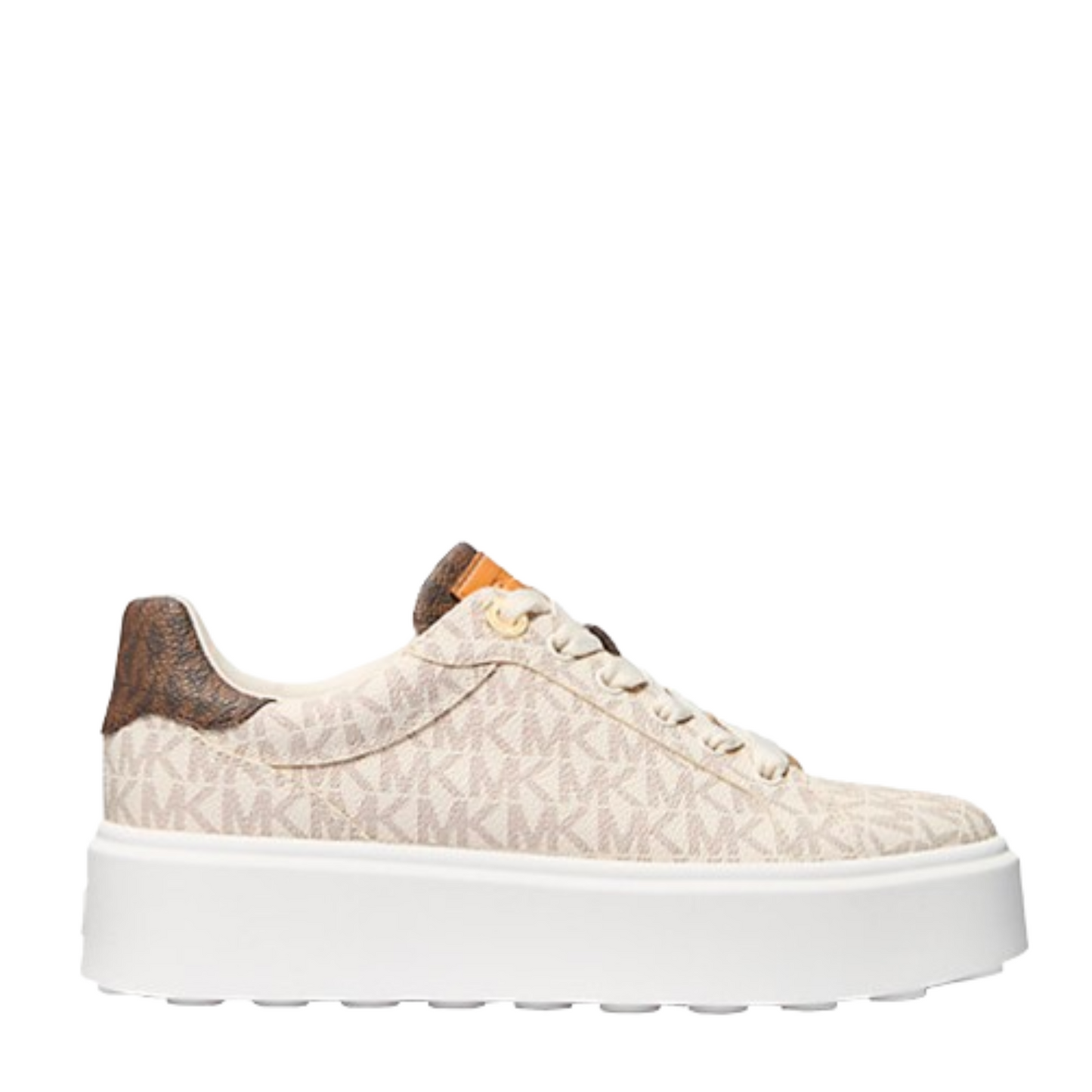 Tenis Michael Kors Romey Two-Tone Logo Platform Sneaker Vanilla