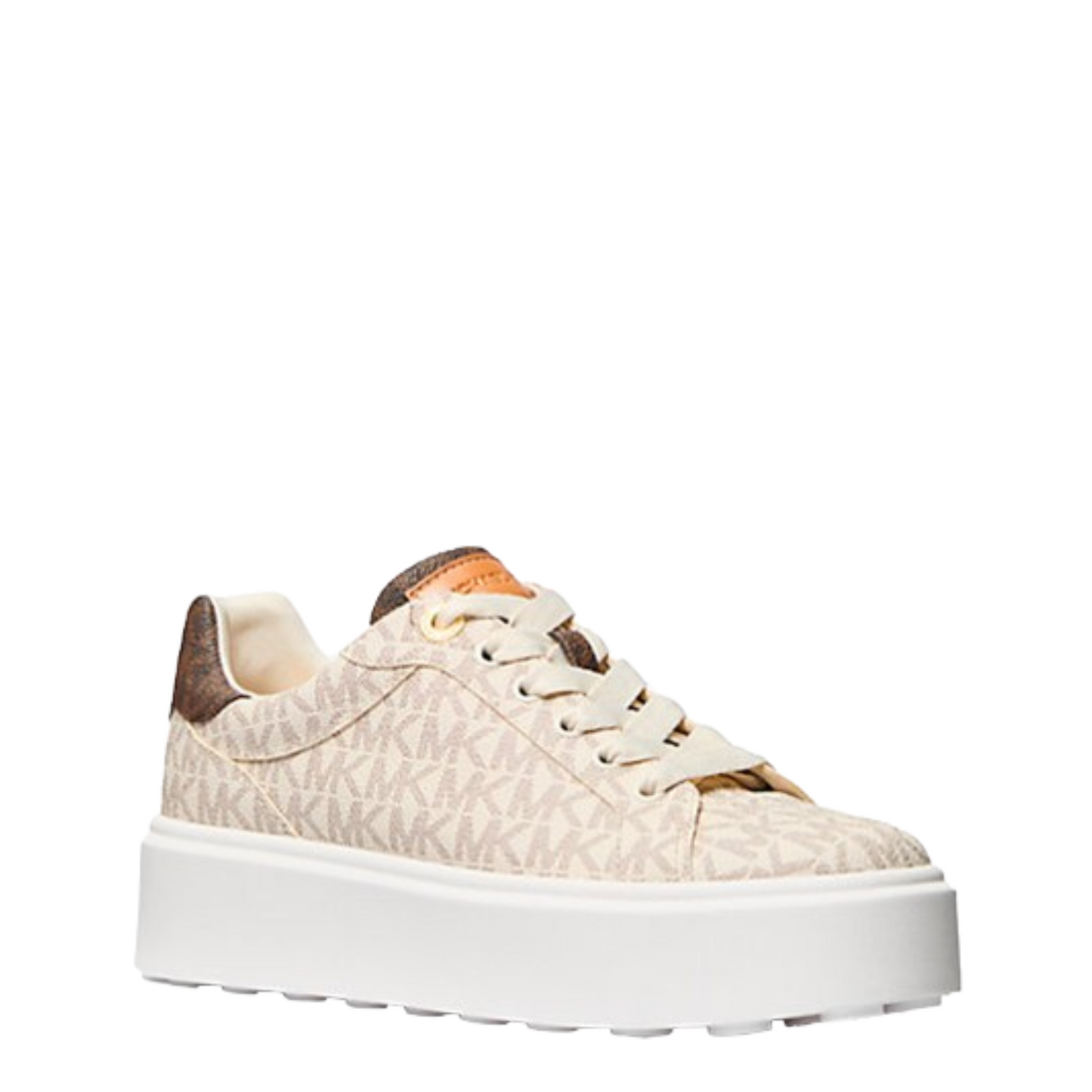 Tenis Michael Kors Romey Two-Tone Logo Platform Sneaker Vanilla