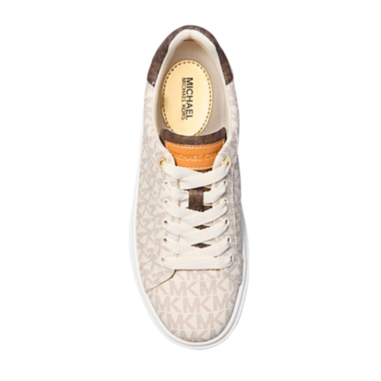 Tenis Michael Kors Romey Two-Tone Logo Platform Sneaker Vanilla