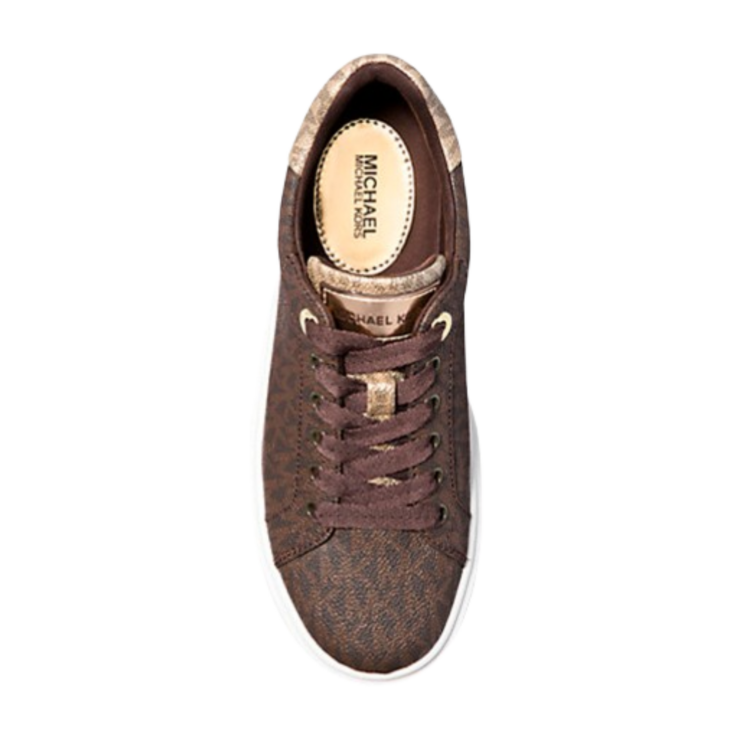 Tenis Michael Kors Romey Two-Tone Logo Platform Sneaker Brown