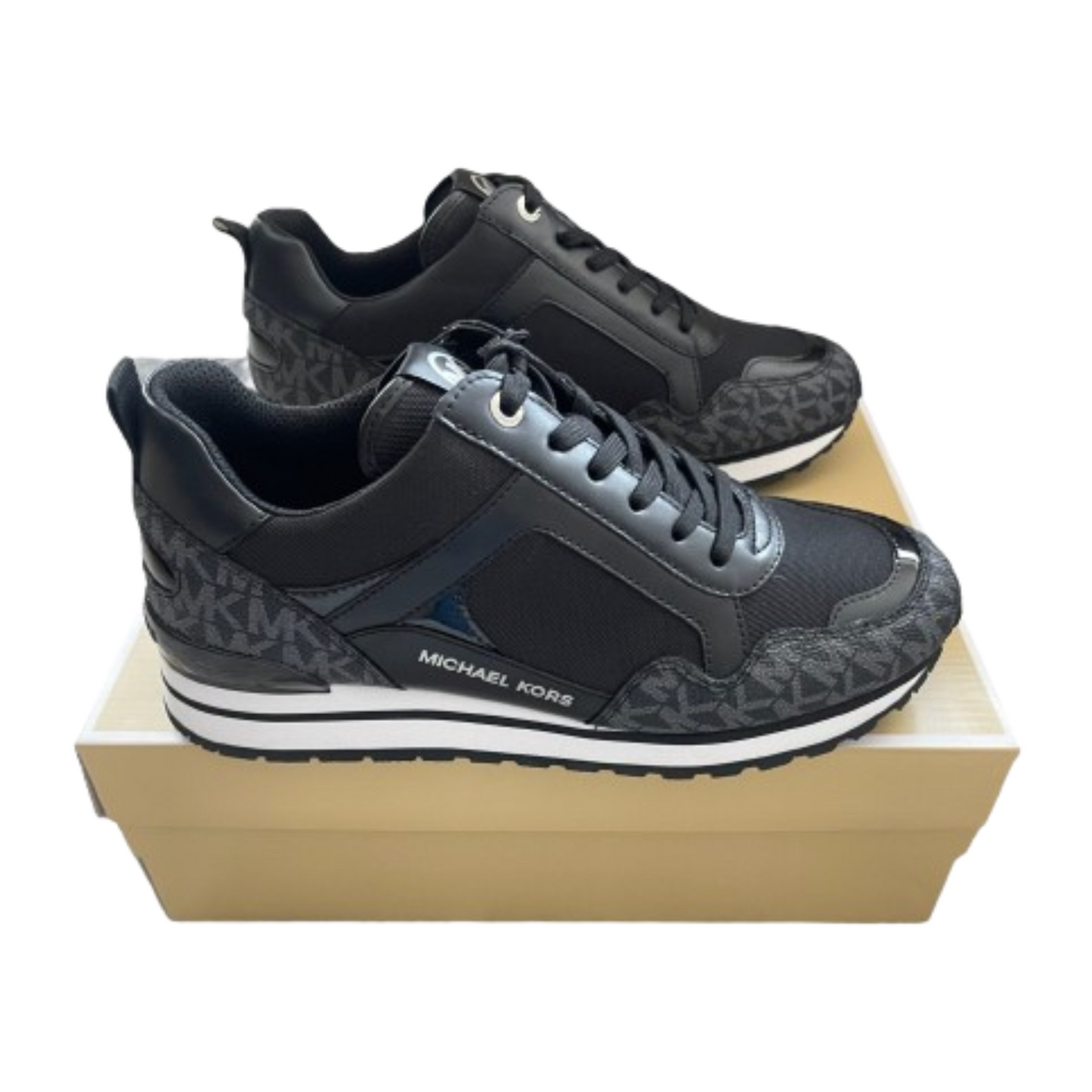 Tenis Michael Kors Wilma Logo Trainer Black