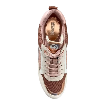 Tenis Michael Kors Wilma Suede and Logo Trainer Pink