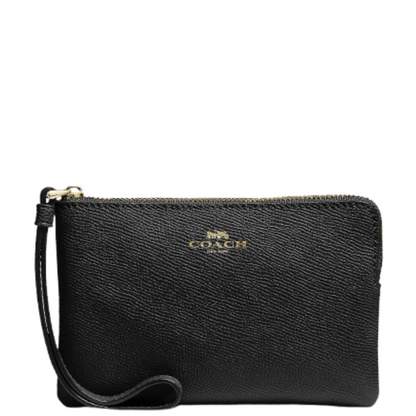 Monedero Coach Corner Zip Wristlet Black