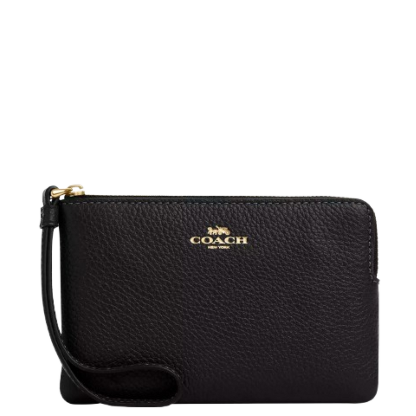 Monedero Coach Corner Zip Wristlet Black