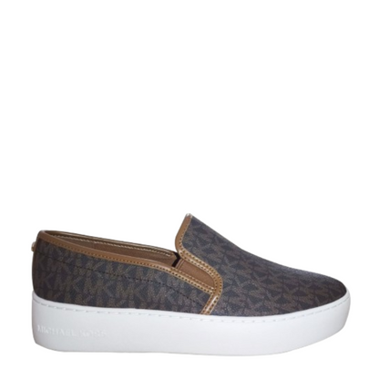 Tenis Michael Kors Teddi Logo Slip-On Platform Sneaker Brown