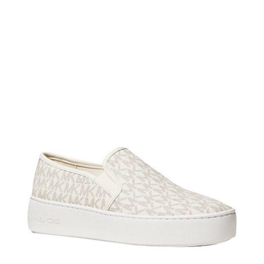 Tenis Michael Kors Teddi Logo Slip-On Platform Sneaker Vanilla