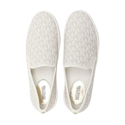 Tenis Michael Kors Teddi Logo Slip-On Platform Sneaker Vanilla