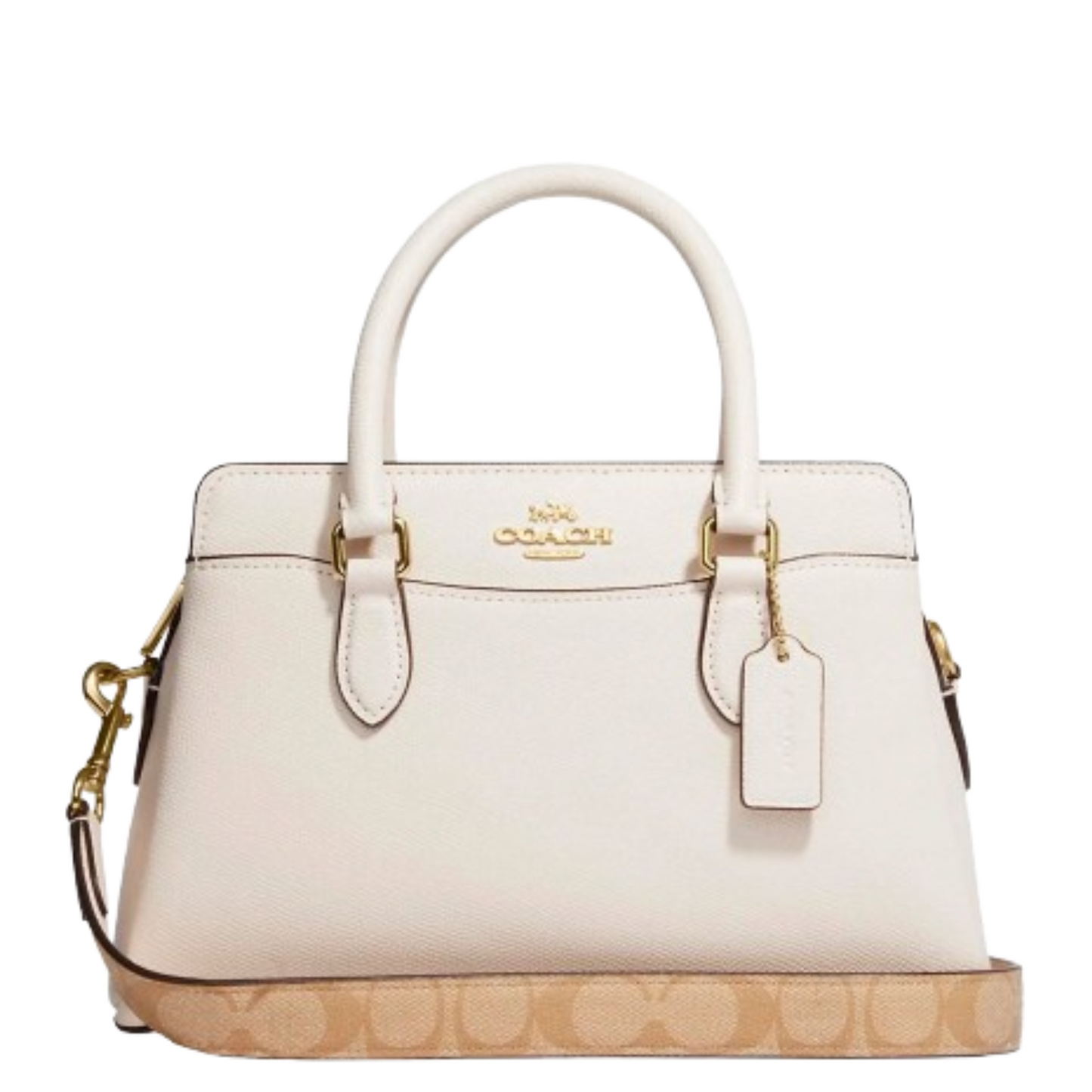 Bolsa Coach Mini Darcie Carryall With Signature Canvas Detail