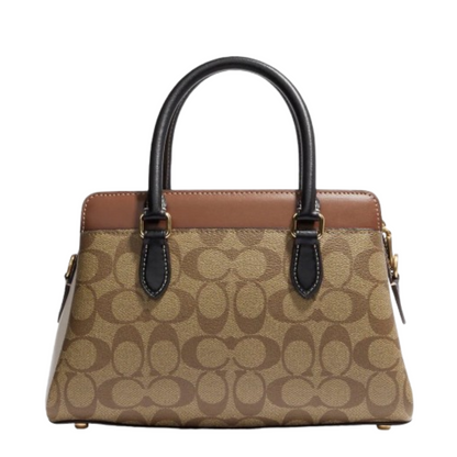 Bolsa Coach Mini Darcie Carryall In Colorblock Signature Canvas Khaki