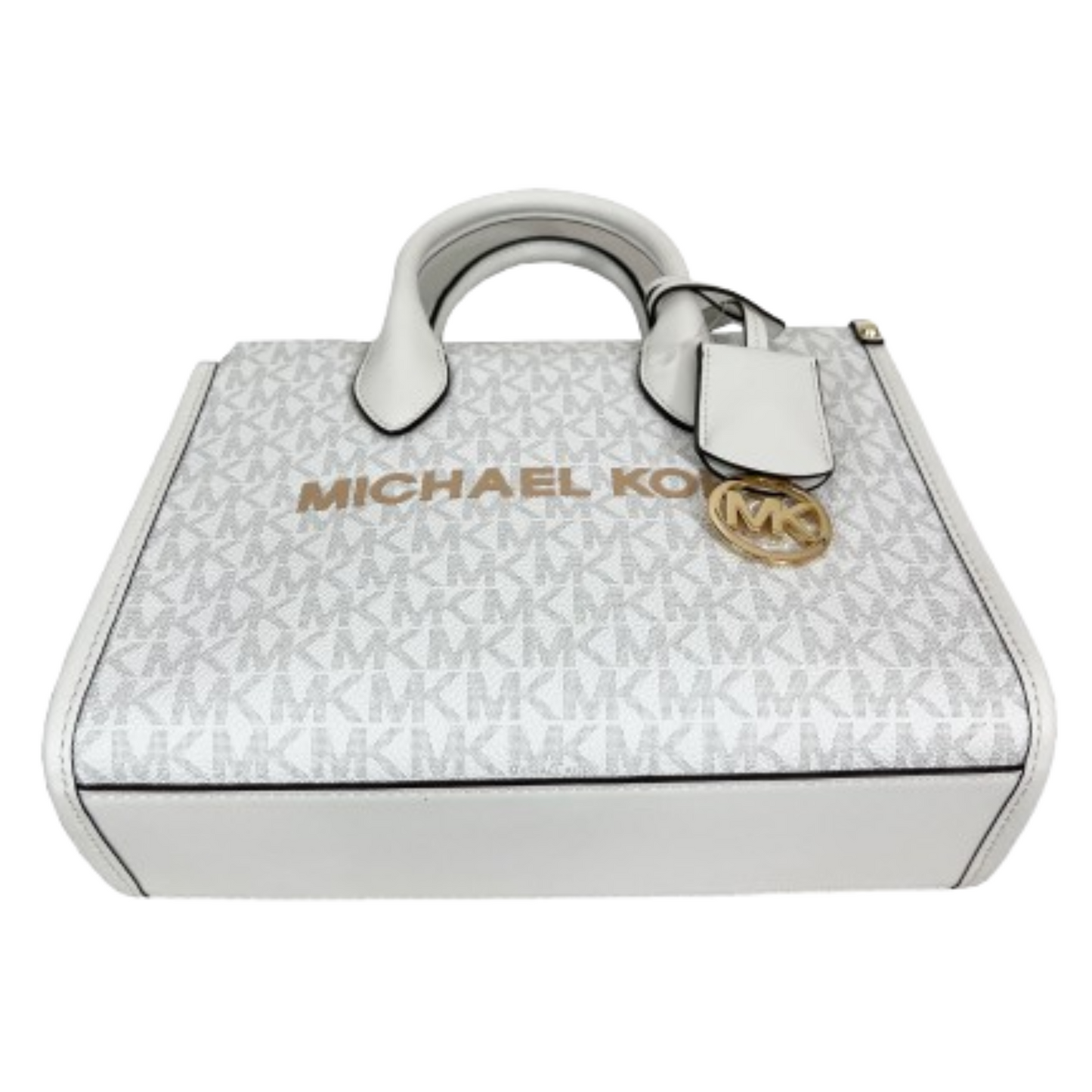 Bolsa Michael Kors Mirella Small Pebbled Logo Leather Crossbody Bag Chalk