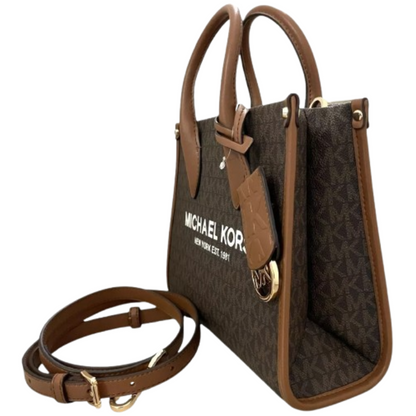 Bolsa Michael Kors Mirella Small Logo Crossbody Bag Brown