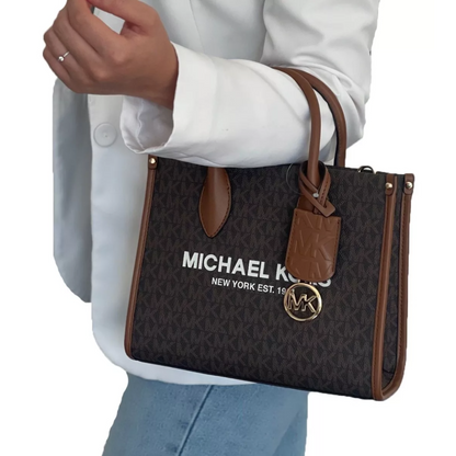 Bolsa Michael Kors Mirella Small Logo Crossbody Bag Brown