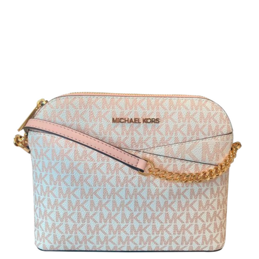 Bolsa Michael Kors Jet Set Travel Medium Logo Crossbody Dome Pink Vanilla