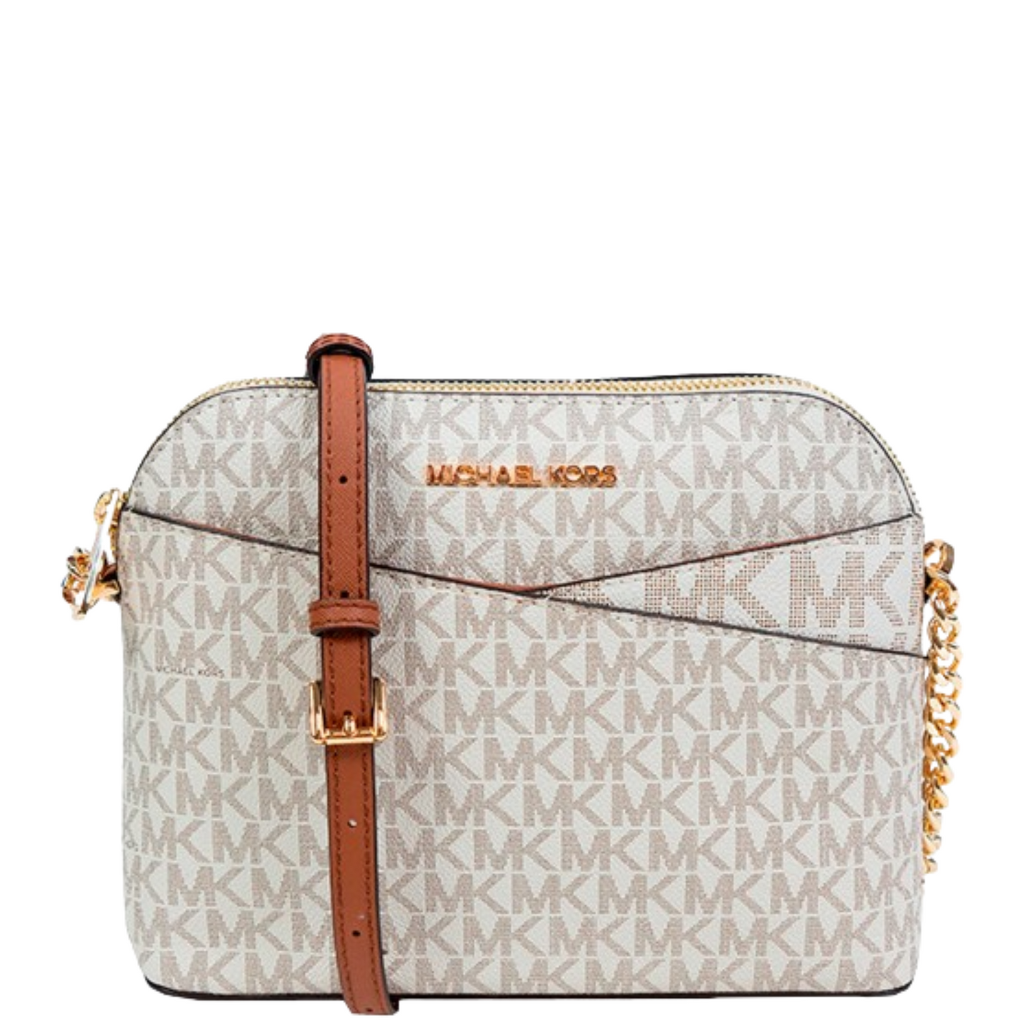 Bolsa Michael Kors Jet Set Travel Medium Logo Crossbody Dome Vanilla