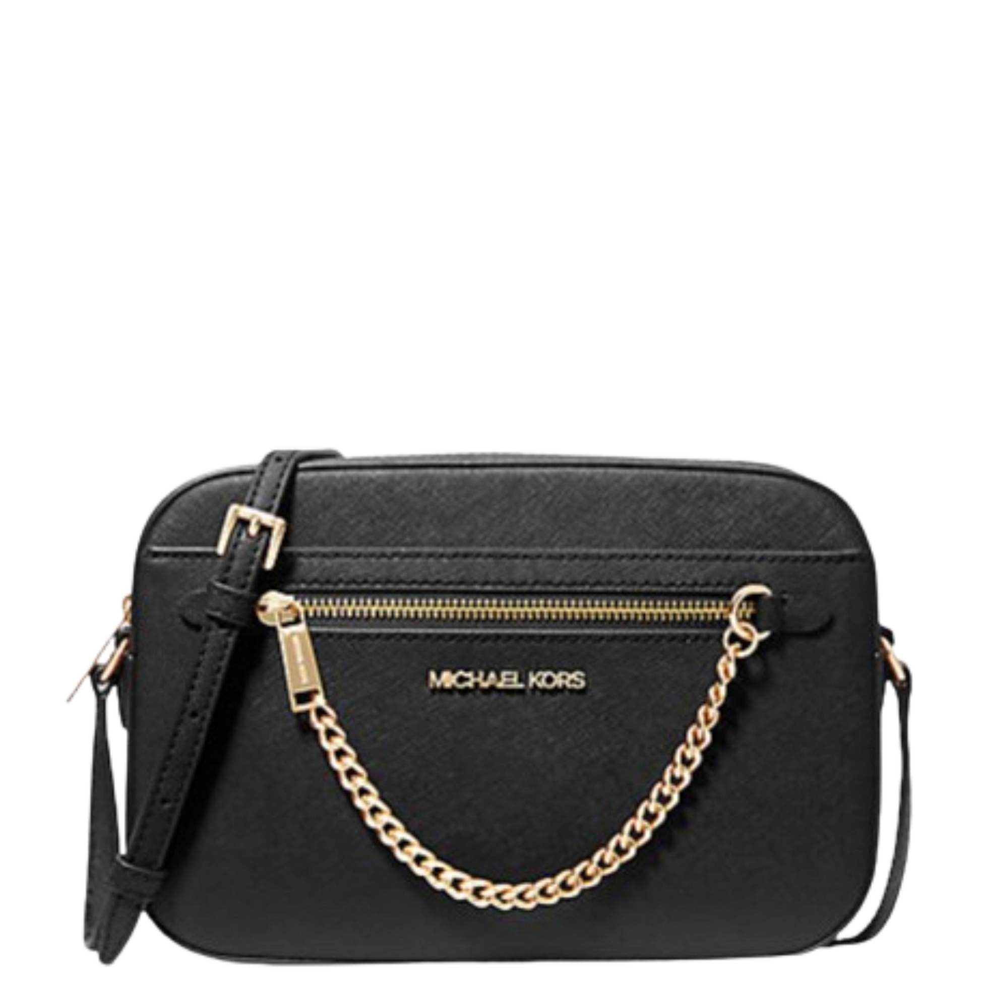 Bolsa Crossbody Michael Kors Jet Set Saffiano Black Original