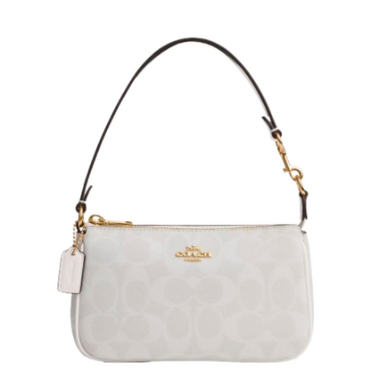 Bolsa Coach Nolita 19 In Signature Canvas Chalk Glacier White