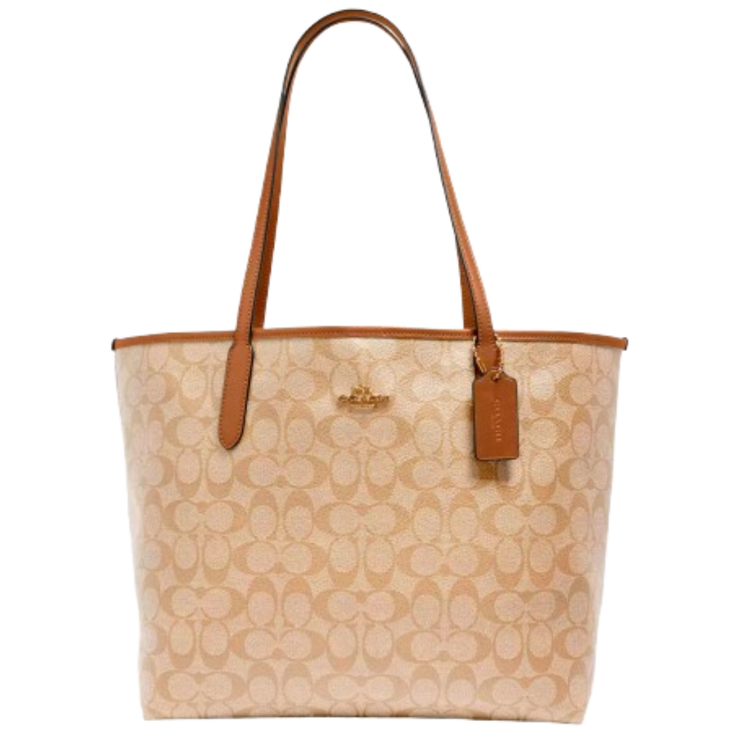 Bolsa Coach City Tote In Signature Canvas Light Khaki