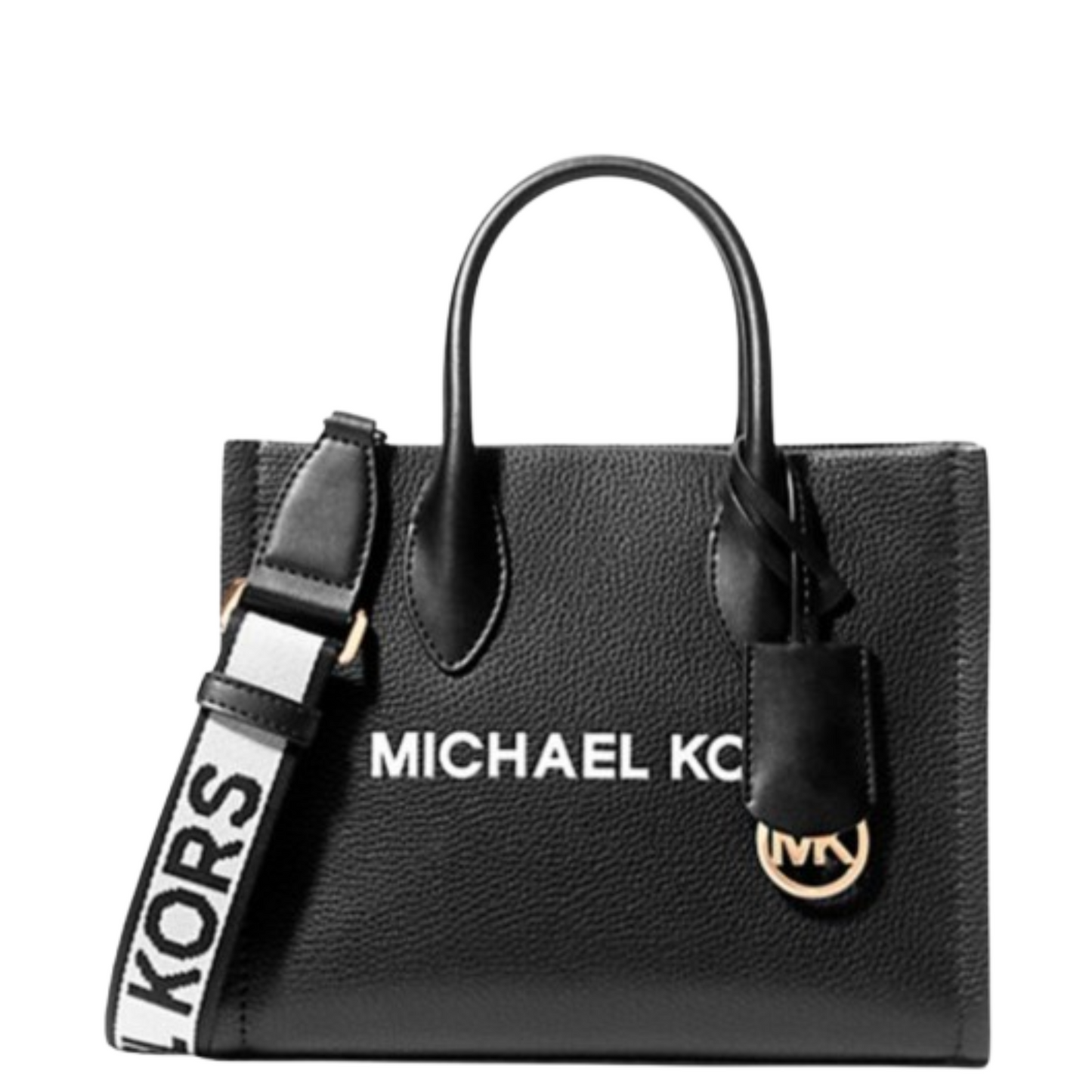 Bolsa Michael Kors Mirella Small Pebbled Leather Crossbody Bag Black