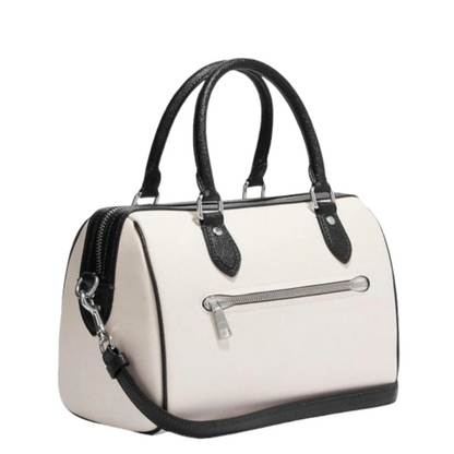 Bolsa Coach Rowan Satchel Chalk Black