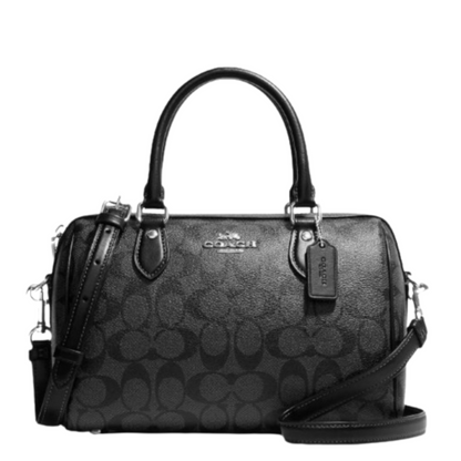 Bolsa Coach Rowan Satchel In Signature Canvas Black