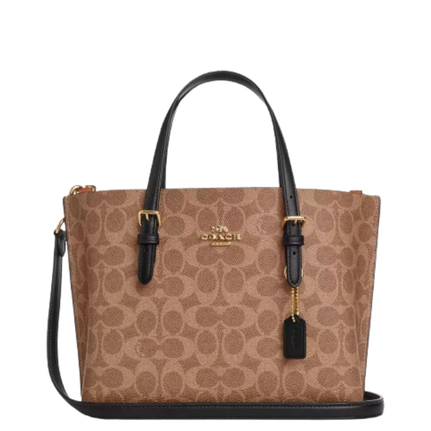 Bolsa Coach Mollie Tote Bag 25 In Signature Canvas Tan Black