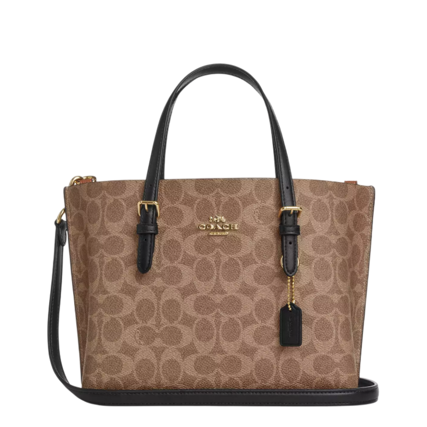 Bolsa Coach Mollie Tote Bag 25 In Signature Canvas Tan Black