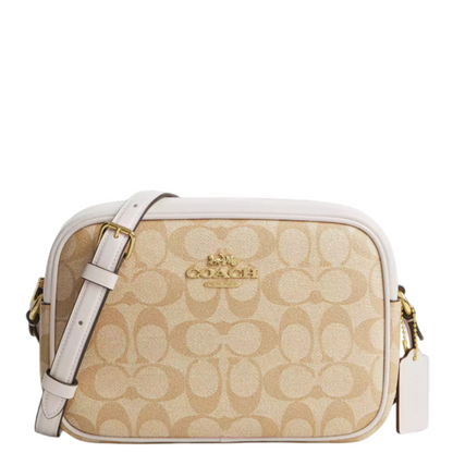 Bolsa Coach Jamie Camera Bag Signature Canvas Light Khaki Chalk