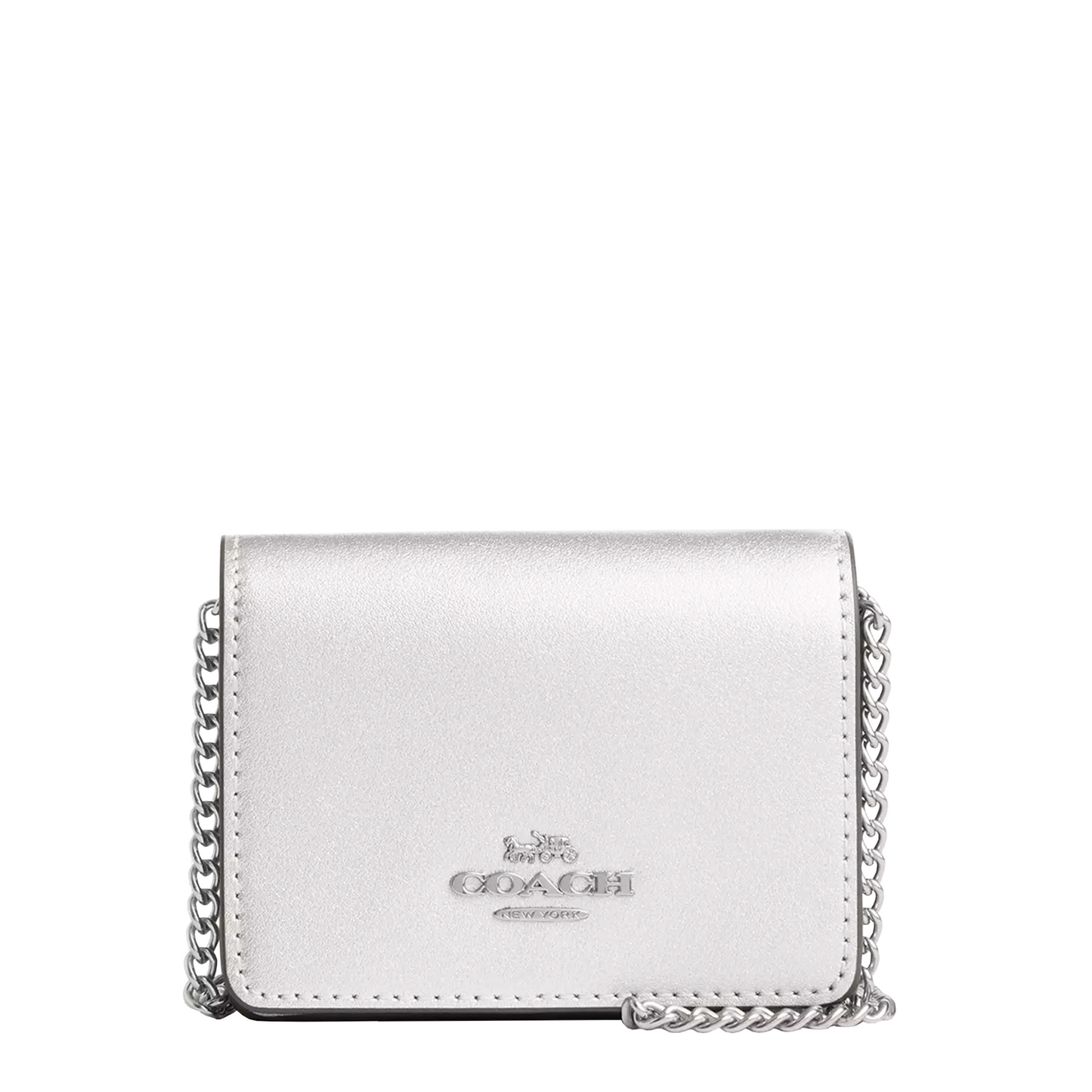 Bolsa Coach Mini Wallet On A Chain Light Silver