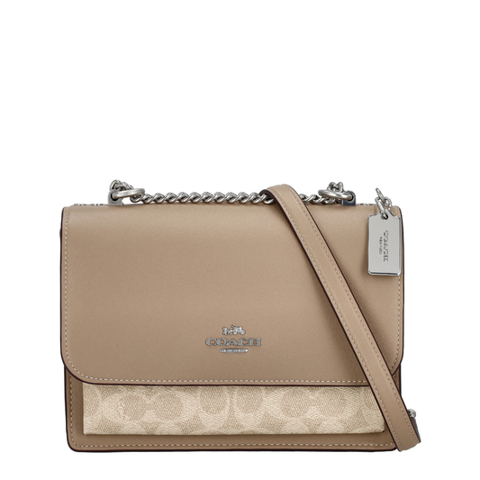 Bolsa Coach Klare Crossbody Bag Signature Canvas Sand Taupe