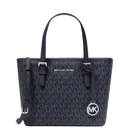 Bolsa Michael Kors Jet Set Travel Extra-Smal Logo Top-Zip Black Tote Bag