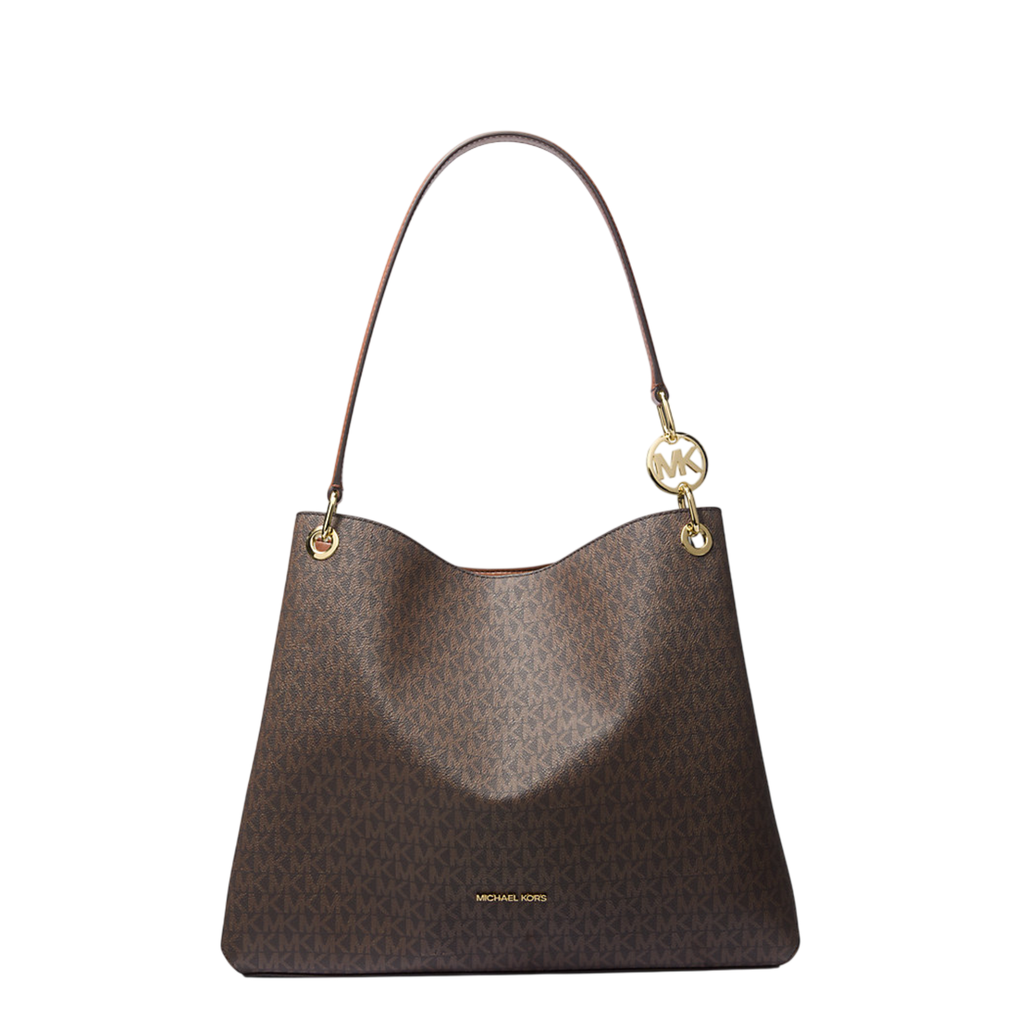 Bolsa Michael Kors Christina Large Signature Logo Shoulder Bag Brown