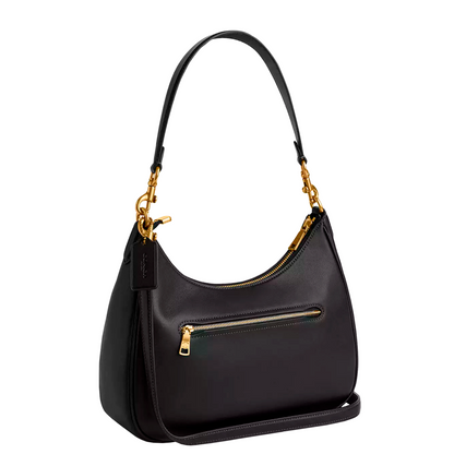 Bolsa Coach Teri Hobo Bag With Grommets Brass Black