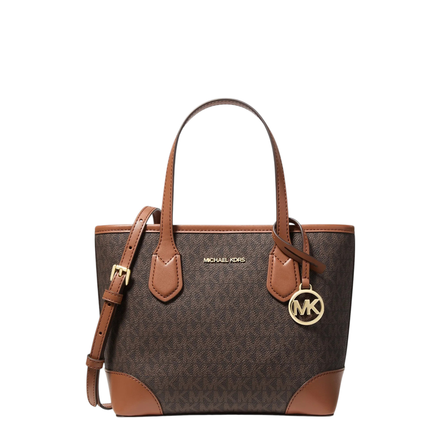 Bolsa Michael Kors Eva Extra-Small Signature Logo Convertible Tote Bag Brown