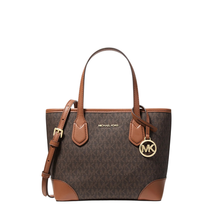 Bolsa Michael Kors Eva Extra-Small Signature Logo Convertible Tote Bag Brown