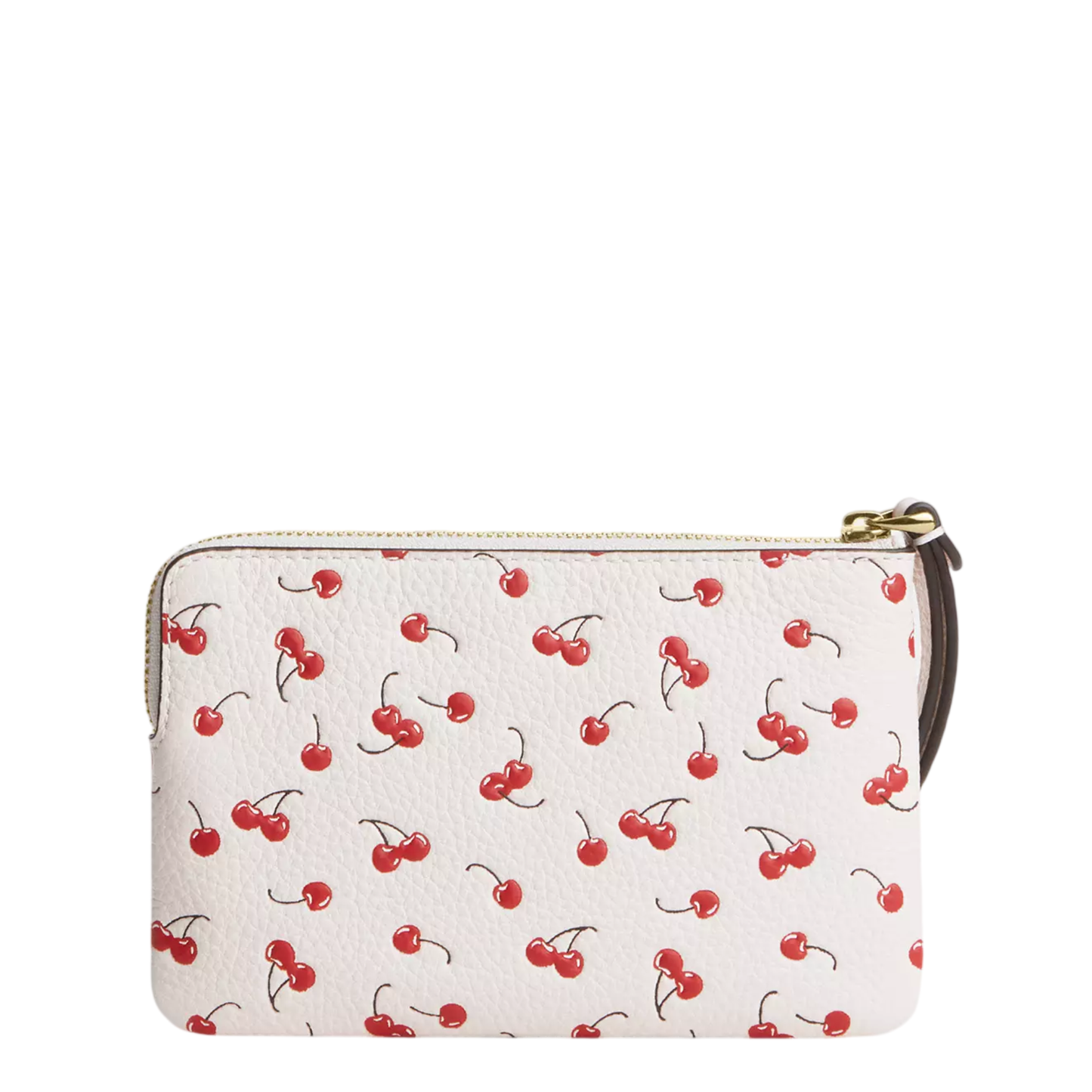 Monedero Coach Corner Zip Wristlet With Cherry Print Chalk Multi