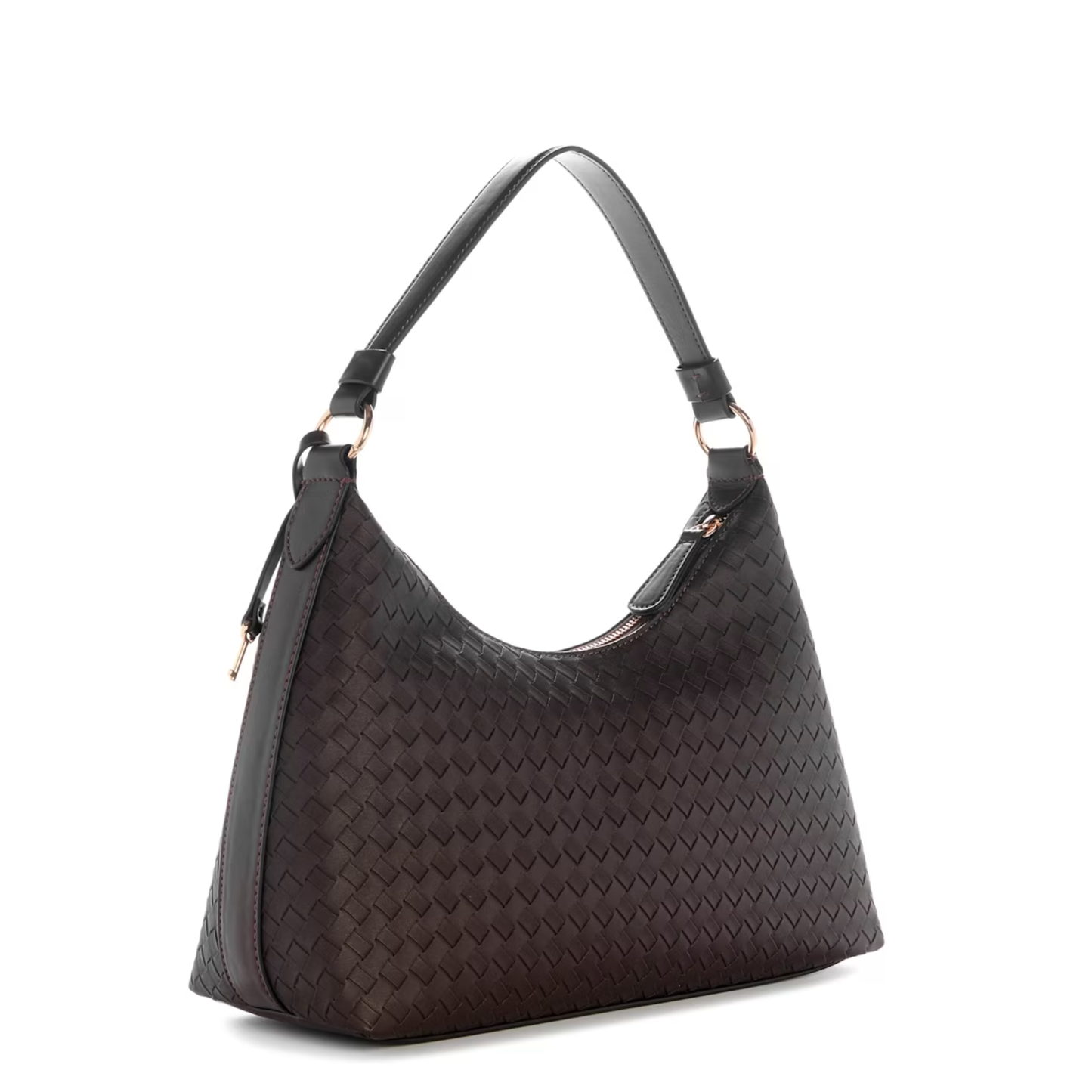 Bolsa Guess Elysia Woven Shoulder Bag Brown