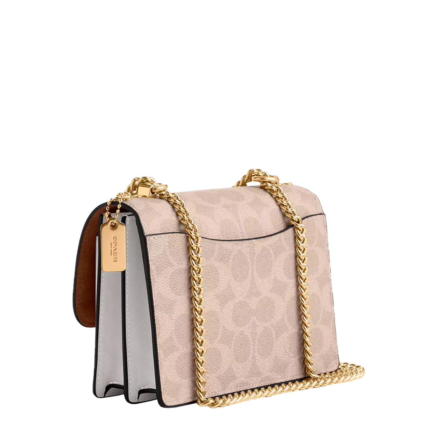 Bolsa Coach Mini Klare Crossbody Bag Signature Canvas Sand Chalk