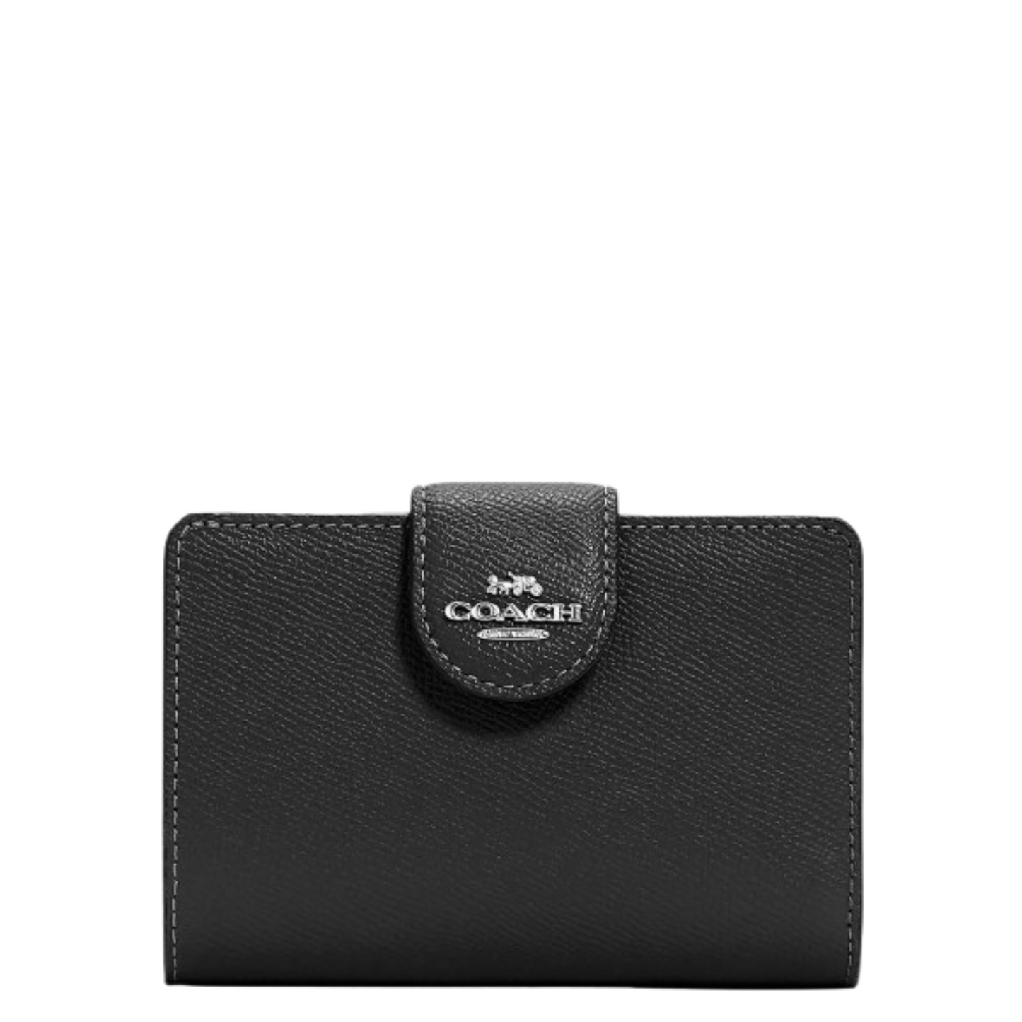 Cartera Coach Medium Corner Zip Wallet Black