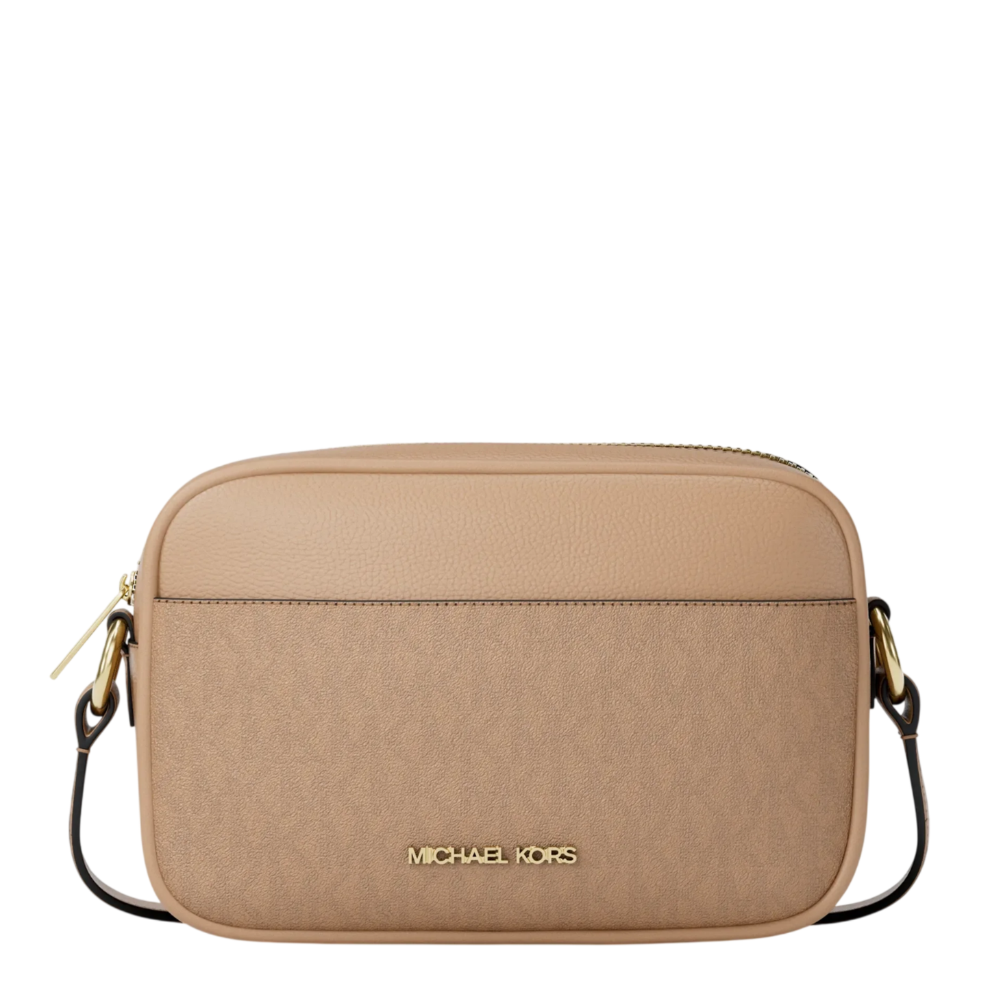 Bolsa Michael Kors Jet Set Small Signature Logo Camera Crossbody Bag Camel
