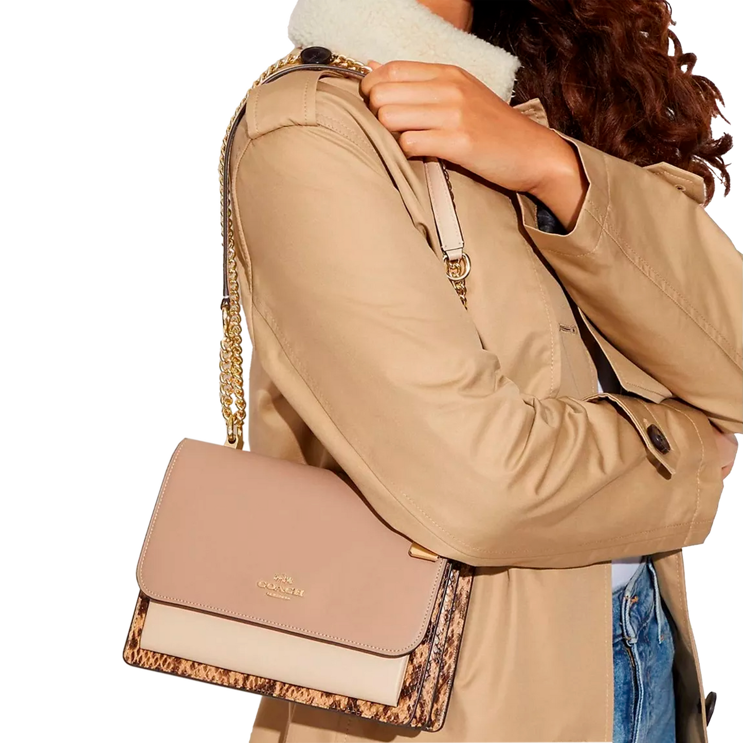 Bolsa Coach Klare Crossbody In Colorblock Light Khaki