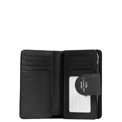 Cartera Coach Medium Corner Zip Wallet Black